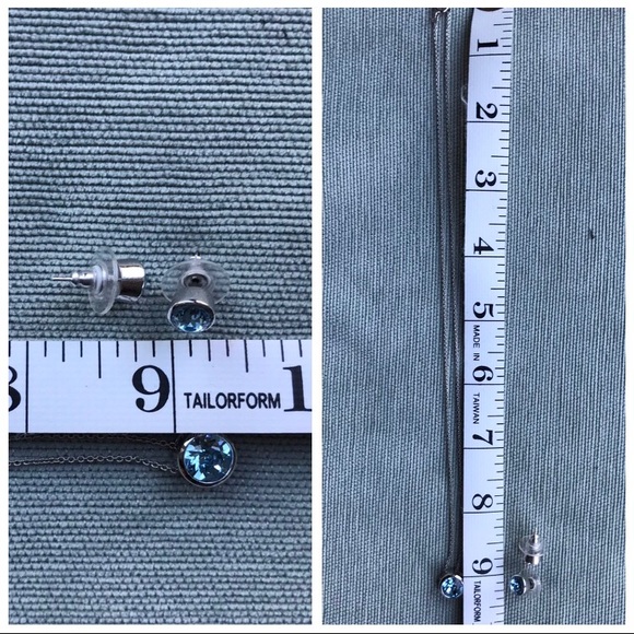 Simple Blue and Silver Crystal Set - Picture 6 of 6